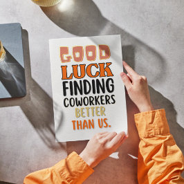 Funny Leaving Kaart voor Mannen Vrouwen, Humoristi