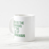 Funny "Leeftijd van de Asparagus" Koffiemok (Voorkant links)