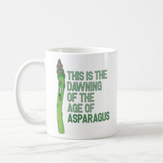 Funny "Leeftijd van de Asparagus" Koffiemok (Links)