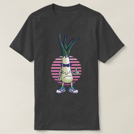 Funny Leek Thumbs up Cool Scallion Onion Vegetable T-shirt (Design voorkant)