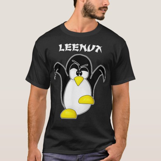Funny Leenu Tu Linu Penguin Programmer Developer T-shirt (Voorkant)
