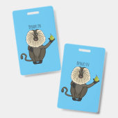 Funny leeuwse makaap cartoon badge (Voor- en achterkant)