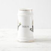 Funny leeuwse makaap cartoon bierpul (Center)