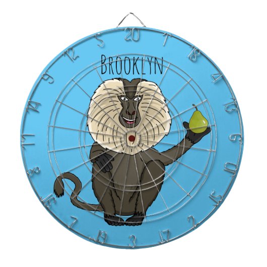 Funny leeuwse makaap cartoon dartbord (Voorkant)