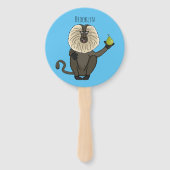 Funny leeuwse makaap cartoon handwaaier (Achterkant)