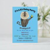 Funny leeuwse makaap cartoon kaart (Staand voorkant)