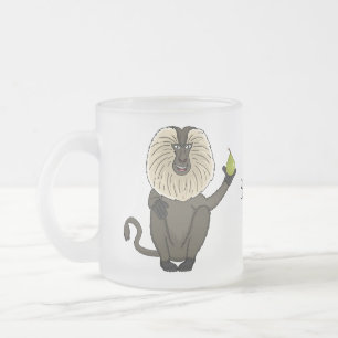 Funny leeuwse makaap cartoon matglas koffiemok