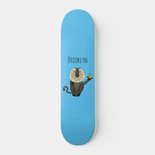 Funny leeuwse makaap cartoon persoonlijk skateboard