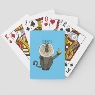 Funny leeuwse makaap cartoon pokerkaarten