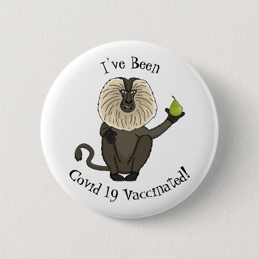Funny leeuwse makaap cartoon ronde button 5,7 cm (Voorkant)