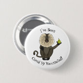 Funny leeuwse makaap cartoon ronde button 5,7 cm (Voorkant /achterkant)