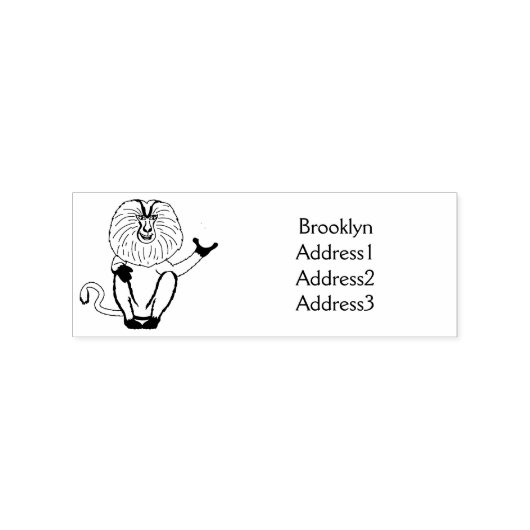 Funny leeuwse makaap cartoon rubberstempel (Afrduk)