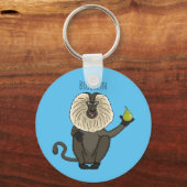 Funny leeuwse makaap cartoon sleutelhanger (Voorkant)