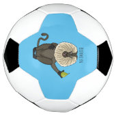 Funny leeuwse makaap cartoon voetbal (Gedraaid)