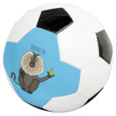 Funny leeuwse makaap cartoon voetbal (Drie kwart)