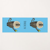 Funny leeuwse makaap cartoon yogamat (Voorkant (horizontaal))