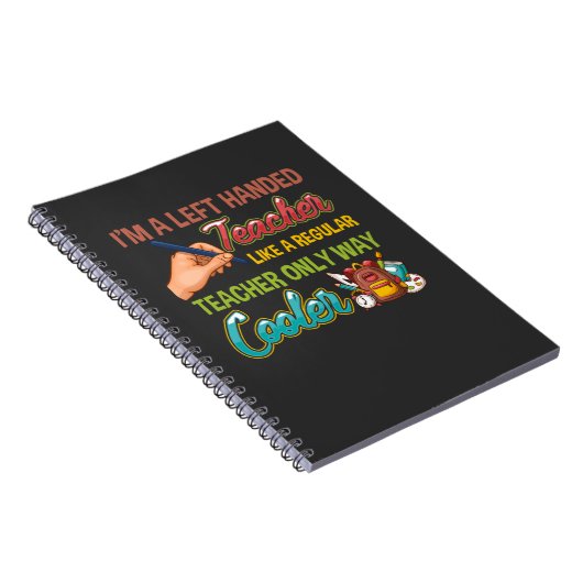 Funny left Handed Cool Educators School Notitieboek (Rechterzijde)