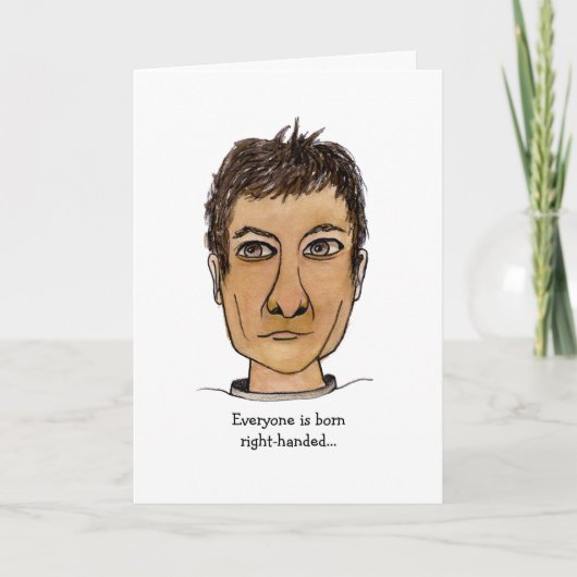 Funny left-Handed Guy Kaart (Voorkant)