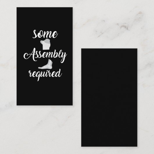 Funny leg Arm Amputee Assembly Recovery Visitekaartje (Voorkant / Achterkant)