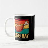 Funny Leg Day Costume Turkey Day Pilgrim Thanksgiv Koffiemok (Links)