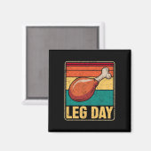 Funny Leg Day Costume Turkey Day Pilgrim Thanksgiv Magneet (Voorkant / Achterkant)