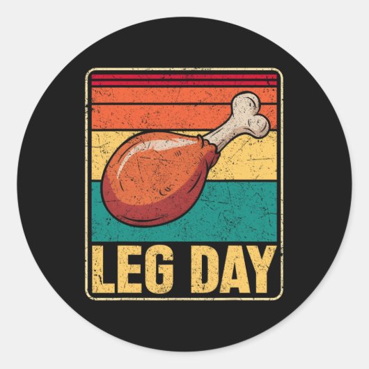 Funny Leg Day Costume Turkey Day Pilgrim Thanksgiv Ronde Sticker (Voorkant)