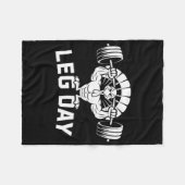 Funny Leg Day Thanksgiving Turkey Deadlifting Dead Fleece Deken (Voorkant (Horizontaal))