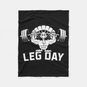 Funny Leg Day Thanksgiving Turkey Deadlifting Dead Fleece Deken (Voorkant)