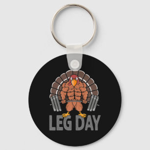 Funny Leg Day Thanksgiving Turkije Deadlifting Dea Sleutelhanger