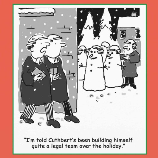 Funny Legal and Law Theme Kerstmis Feestdagen Kaart