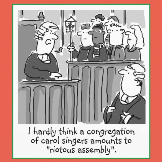 Funny Legal and Law Theme Kerstmis Feestdagen Kaart