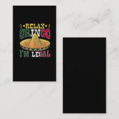 Funny Legal Mexican American Citizen Mexico Humor Visitekaartje (Voorkant / Achterkant)