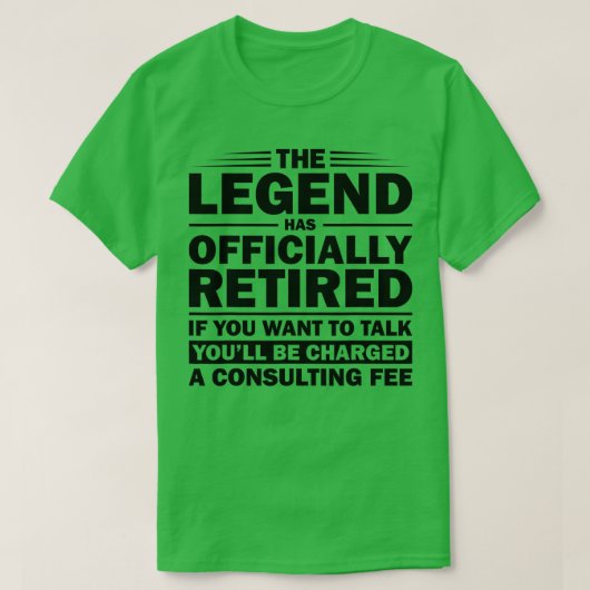 Funny Legend heeft de Gift Retiree officieel in de T-shirt (Design voorkant)