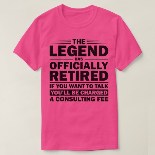 Funny Legend heeft de Gift Retiree officieel in de T-shirt (Design voorkant)