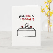 Funny Legendary Rizz Card Kaart (Gele Bloem)