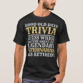 Funny Legendary Veterinarian Retirement T-Shirt (Voorkant)