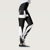 Funny Leggings Alphabet Letter Black White Legging (Rechts)