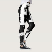 Funny Leggings Alphabet Letter Black White Legging (Rechts)