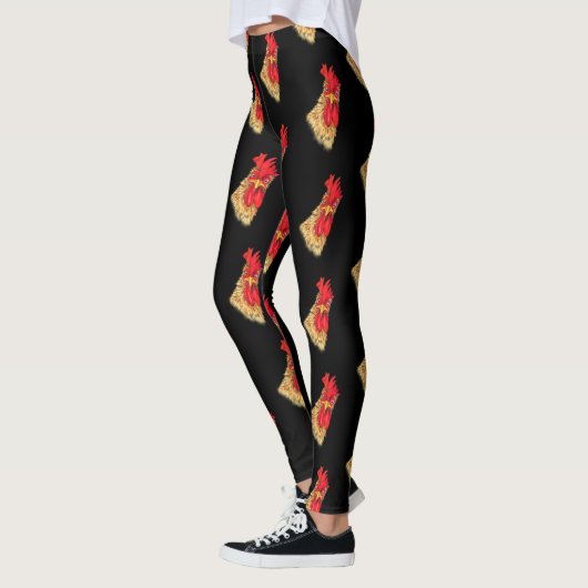 Funny Leggings Surprised Rooster - Kies kleur (Links)