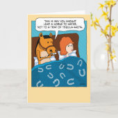 Funny Leid geen paard naar Tequila Birthday Kaart (Gele Bloem)