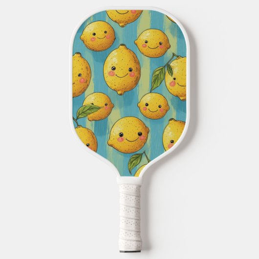 Funny Lemon Faces Pickleball Paddle (Voorkant)