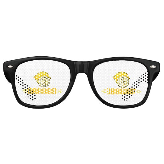 Funny Lemon Lover Retro Zonnebril (Voorkant)
