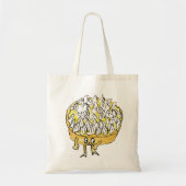 Funny Lemon Meringue Pie Quirky Cute Cartoon Art Tote Bag (Voorkant)