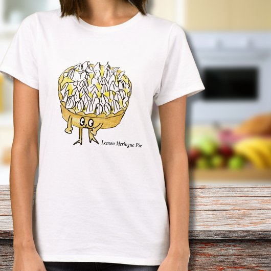 Funny Lemon Meringue Pie Quirky Cute Dessert Humor T-shirt