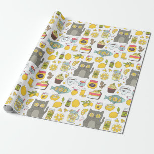 Funny Lemon Pattern Cadeaupapier
