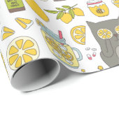 Funny Lemon Pattern Cadeaupapier (Rol Hoek)