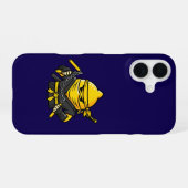 Funny Lemon Shinobi Ninja Nunchucks Illustration iPhone 16 Hoesje (Achterkant horizontaal)