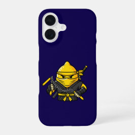 Funny Lemon Shinobi Ninja Nunchucks Illustration iPhone 16 Hoesje