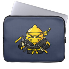 Funny Lemon Shinobi Ninja Nunchucks Illustration Laptop Sleeve