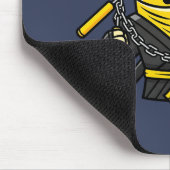 Funny Lemon Shinobi Ninja Nunchucks Illustration Muismat (Hoek)